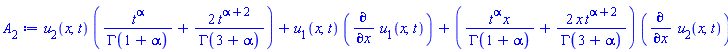 u[2](x, t)*(t^alpha/GAMMA(1+alpha)+2*t^(alpha+2)/GAMMA(3+alpha))+u[1](x, t)*(diff(u[1](x, t), x))+(t^alpha*x/GAMMA(1+alpha)+2*x*t^(alpha+2)/GAMMA(3+alpha))*(diff(u[2](x, t), x))