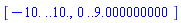 [-10. .. 10., 0 .. 9.000000000]