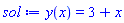 y(x) = 3+x
