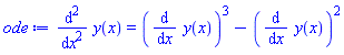 diff(diff(y(x), x), x) = (diff(y(x), x))^3-(diff(y(x), x))^2