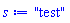 "test"
