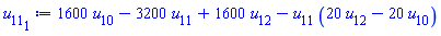 1600*u[10]-3200*u[11]+1600*u[12]-u[11]*(20*u[12]-20*u[10])