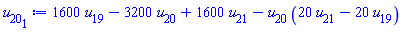 1600*u[19]-3200*u[20]+1600*u[21]-u[20]*(20*u[21]-20*u[19])