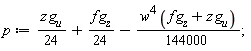 p := (1/24)*z*g[u]+(1/24)*f*g[z]-(1/144000)*w^4*(f*g[z]+z*g[u])
