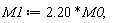M1 := VectorCalculus:-`*`(2.20, M0);