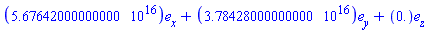 Vector[column]([[0.567642000000000e17], [0.378428000000000e17], [0.]], ["x", "y", "z"])