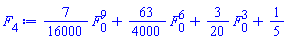 (7/16000)*F[0]^9+(63/4000)*F[0]^6+(3/20)*F[0]^3+1/5
