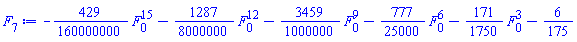 -(429/160000000)*F[0]^15-(1287/8000000)*F[0]^12-(3459/1000000)*F[0]^9-(777/25000)*F[0]^6-(171/1750)*F[0]^3-6/175