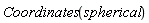Coordinates(spherical)
