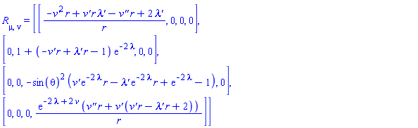 Physics:-Ricci[mu, nu] = Matrix(%id = 18446744078389689390)