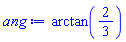 arctan(2/3)