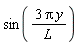 sin(3*Pi*y/L)