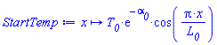 proc (x) options operator, arrow, function_assign; T__0*exp(-alpha__0)*cos(Pi*x/L__0) end proc