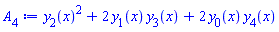 y[2](x)^2+2*y[1](x)*y[3](x)+2*y[0](x)*y[4](x)