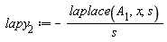 lapy[2] := -laplace(A[1], x, s)/s