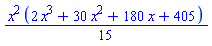 (1/15)*x^2*(2*x^3+30*x^2+180*x+405)