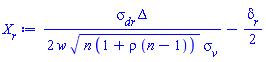 (1/2)*sigma__dr*Delta/(w*(n*(1+rho*(n-1)))^(1/2)*sigma__v)-(1/2)*delta__r