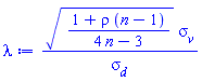 ((1+rho*(n-1))/(4*n-3))^(1/2)*sigma__v/sigma__d