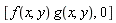 [f(x, y)*g(x, y), 0]