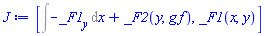 [Int(-(diff(_F1(x, y), y)), x)+_F2(y, g(x, y)*f(x, y)), _F1(x, y)]
