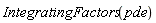 IntegratingFactors(pde)