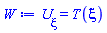 diff(U(xi), xi) = T(xi)