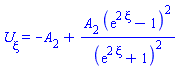 diff(U(xi), xi) = -A[2]+A[2]*(exp(2*xi)-1)^2/(exp(2*xi)+1)^2