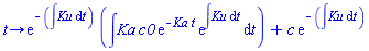 proc (t) options operator, arrow, function_assign; exp(-(int(Ku, t)))*(int(Ka*c0*exp(-Ka*t)*exp(int(Ku, t)), t))+c*exp(-(int(Ku, t))) end proc