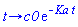 proc (t) options operator, arrow, function_assign; c0*exp(-Ka*t) end proc