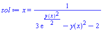 x = 1/(3*exp((1/2)*y(x)^2)-y(x)^2-2)