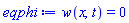 w(x, t) = 0