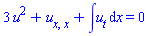 3*u(x, t)^2+diff(diff(u(x, t), x), x)+int(diff(u(x, t), t), x) = 0