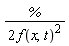 %/(2*f(x, t)^2)
