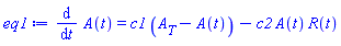 diff(A(t), t) = c1*(A__T-A(t))-c2*A(t)*R(t)