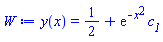 y(x) = 1/2+exp(-x^2)*c__1