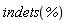 indets(%)