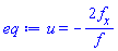 u(x, y, t) = -2*(diff(f(x, y, t), x))/f(x, y, t)