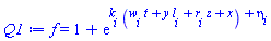 f = 1+exp(k[i]*(t*w[i]+y*l[i]+z*r[i]+x)+eta[i])