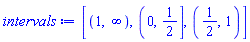 [RealRange(Open(1), infinity), RealRange(Open(0), 1/2), RealRange(Open(1/2), Open(1))]