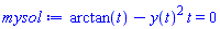 arctan(t)-y(t)^2*t = 0