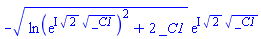 -(ln(exp(I*2^(1/2)*_C1^(1/2)))^2+2*_C1)^(1/2)*exp(I*2^(1/2)*_C1^(1/2))