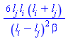 6*l[j]*l[i]*(l[i]+l[j])/((l[i]-l[j])^2*beta)