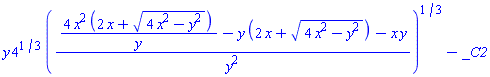 y*4^(1/3)*((4*x^2*(2*x+(4*x^2-y^2)^(1/2))/y-y*(2*x+(4*x^2-y^2)^(1/2))-x*y)/y^2)^(1/3)-_C2