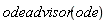 odeadvisor(ode)