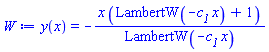 y(x) = -x*(LambertW(-c__1*x)+1)/LambertW(-c__1*x)
