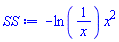 series(-ln(1/x)*x^2,x)