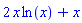 2*x*ln(x)+x