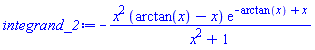 -x^2*(arctan(x)-x)*exp(-arctan(x)+x)/(x^2+1)