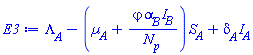 Lambda__A-(Âµ__A+varphi*alpha__B*I__B/N__p)*S__A+delta__A*I__A