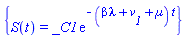 {S(t) = _C1*exp(-(beta*lambda+v__1+Âµ)*t)}